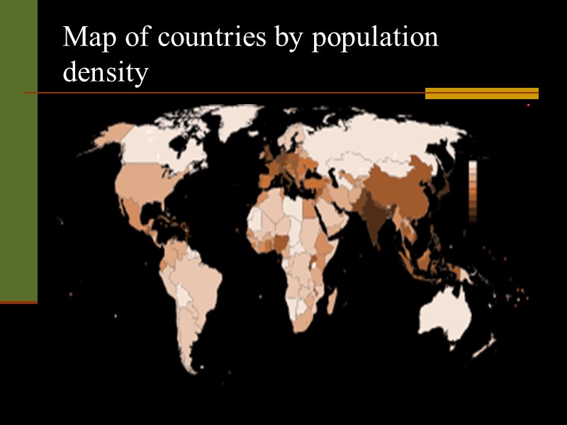 Map of countries by population density
